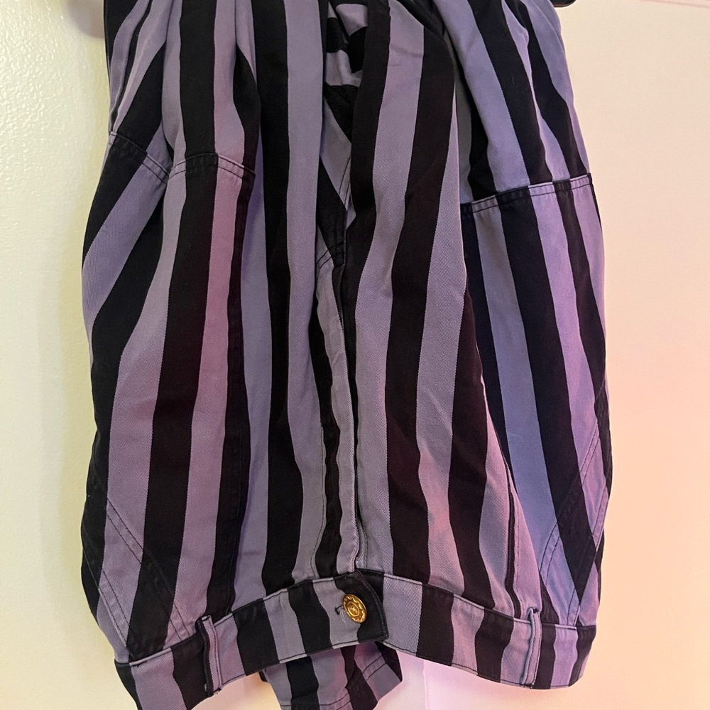 Big Bud Press Striped Black and Purple Work Pants 1XL